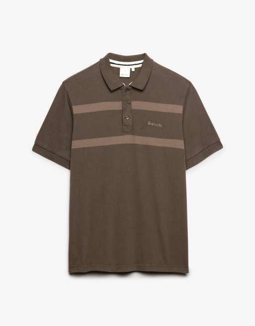 Bench. x Superdry & Co – Superweiches Polohemd in Black Olive/Chocolate Chip mit Logo, 2 von 4