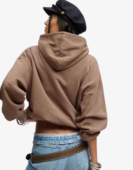 Bench x Superdry & Co - Sweat à capuche oversize à motif appliqué - Pépite de chocolat, 3 de 5