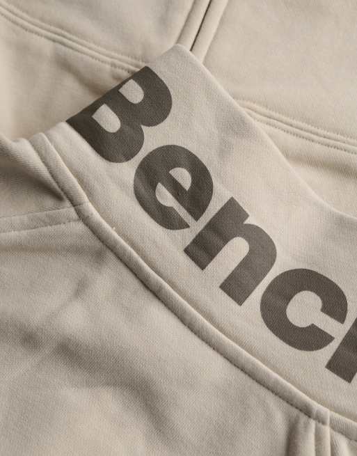 Bench x Superdry & Co - Sweat de survêtement molletonné à col montant - Clair de lune/pépite de chocolat, 2 de 5