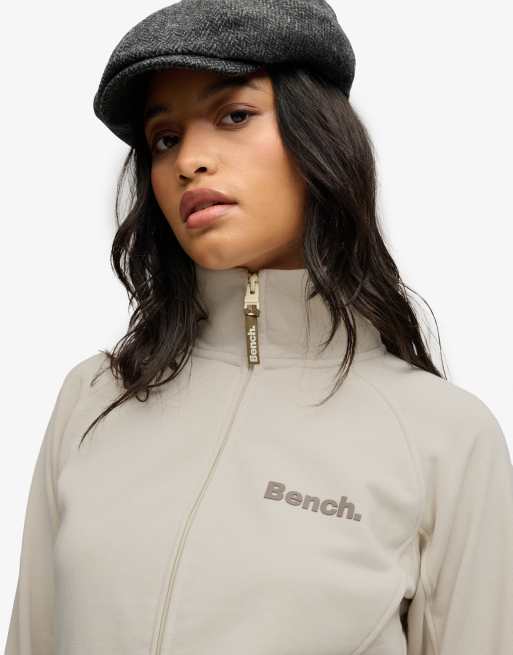 Bench x Superdry & Co - Sweat de survêtement molletonné à col montant - Clair de lune/pépite de chocolat, 4 de 5