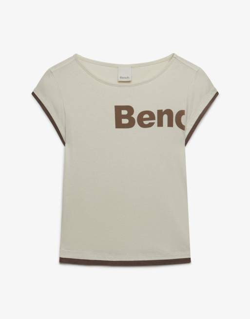 Bench x Superdry & Co - T-shirt ajusté effet superposé à manches courtes - Clair de lune/pépite de chocolat, 2 de 5