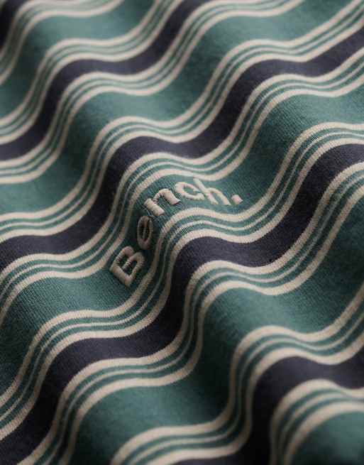 Bench x Superdry & Co - T-shirt coupe carrée à rayures - Bleu et gris, 5 de 6