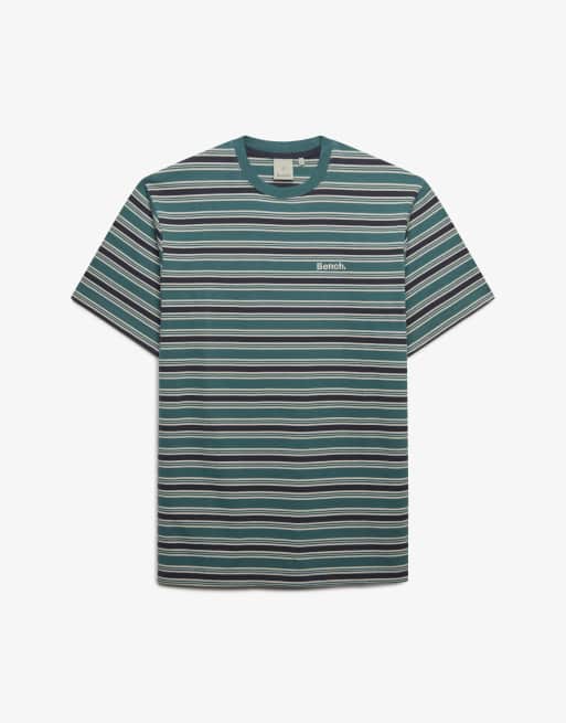 Bench x Superdry & Co - T-shirt coupe carrée à rayures - Bleu et gris, 6 de 6