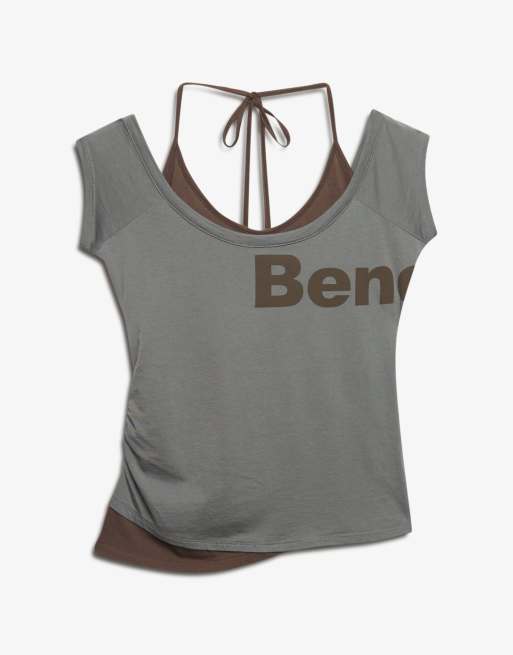 Bench x Superdry & Co Two-in-one halter top in moonmist/ chocolate chip, 5 of 6