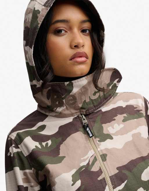 Bench x Superdry & Co - Veste à capuche en tissu ripstop à col cheminée - Camouflage bench/dune, 4 de 5