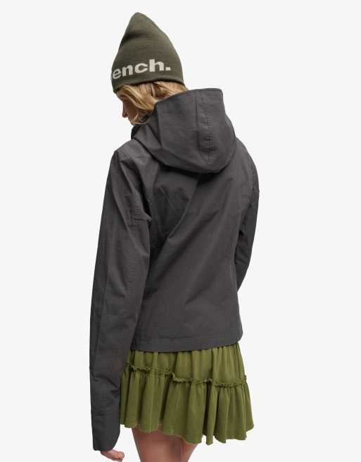 Bench x Superdry & Co - Veste à capuche en tissu ripstop avec col cheminée - Anthracite ton sur ton, 2 de 5