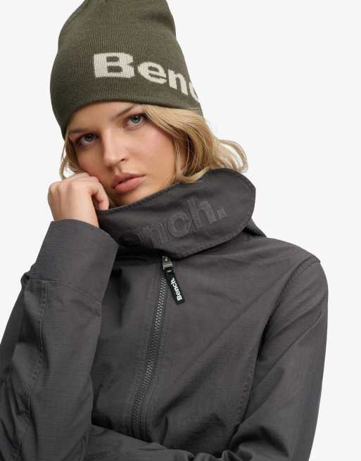 Bench x Superdry & Co - Veste à capuche en tissu ripstop avec col cheminée - Anthracite ton sur ton, 3 de 5