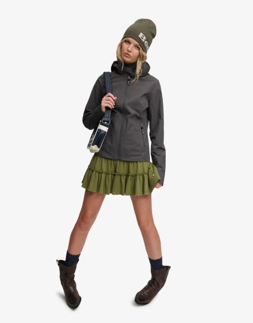 Bench x Superdry & Co - Veste à capuche en tissu ripstop avec col cheminée - Anthracite ton sur ton, 4 de 5