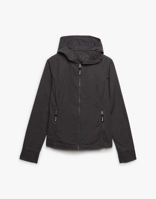 Bench x Superdry & Co - Veste à capuche en tissu ripstop avec col cheminée - Anthracite ton sur ton, 5 de 5