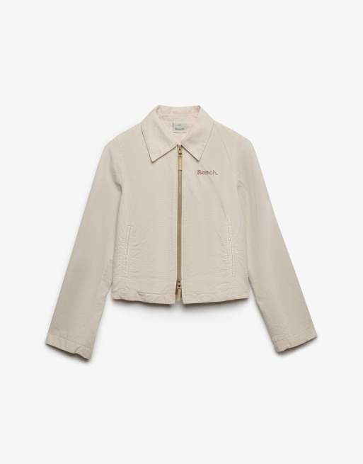 Bench x Superdry & Co - Veste en tissu ripstop à col et double fermeture éclair - Clair de lune/dune, 5 de 6