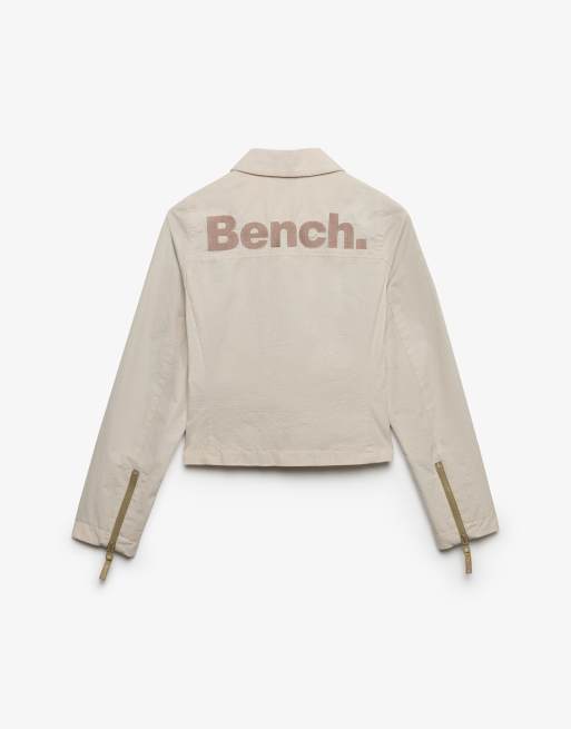 Bench x Superdry & Co - Veste en tissu ripstop à col et double fermeture éclair - Clair de lune/dune, 6 de 6