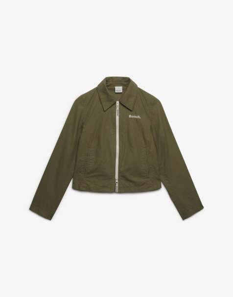 Bench x Superdry & Co - Veste en tissu ripstop à col et double fermeture éclair - Nuit olive/clair de lune - view 1