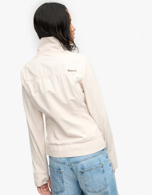 Bench x Superdry & Co - Veste en tissu ripstop avec col cheminée et double fermeture éclair - Clair de lune/pépite de chocolat, 2 de 5