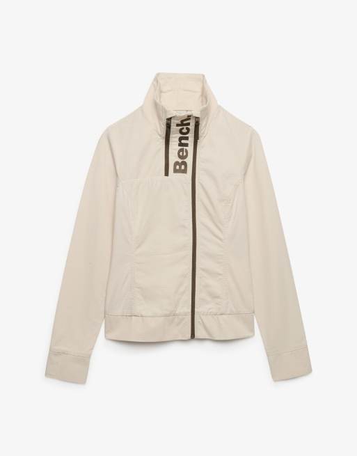 Bench x Superdry & Co - Veste en tissu ripstop avec col cheminée et double fermeture éclair - Clair de lune/pépite de chocolat, 5 de 5