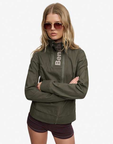 Bench x Superdry & Co - Veste en tissu ripstop avec col cheminée et double fermeture éclair -Olive noire/lune brumeuse - view 1