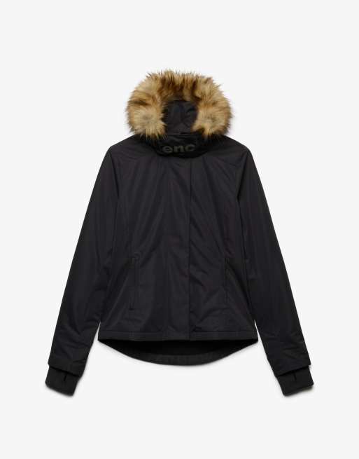 Bench. x Superdry & Co – Windjacke in Anthrazit/Beluga-Anthrazit mit Kapuze mit Kunstpelzbesatz, 6 von 6
