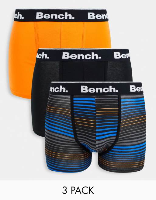 Bench – Zestaw 3 par różnokolorowych bokserek, w tym jedna w kolorze pomarańczowym