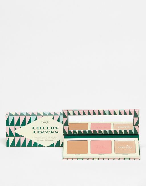 Benefit – Cheery Cheeks – Paleta z rozświetlaczem, różem i bronzerem – W zestawie oszczędzasz 50%