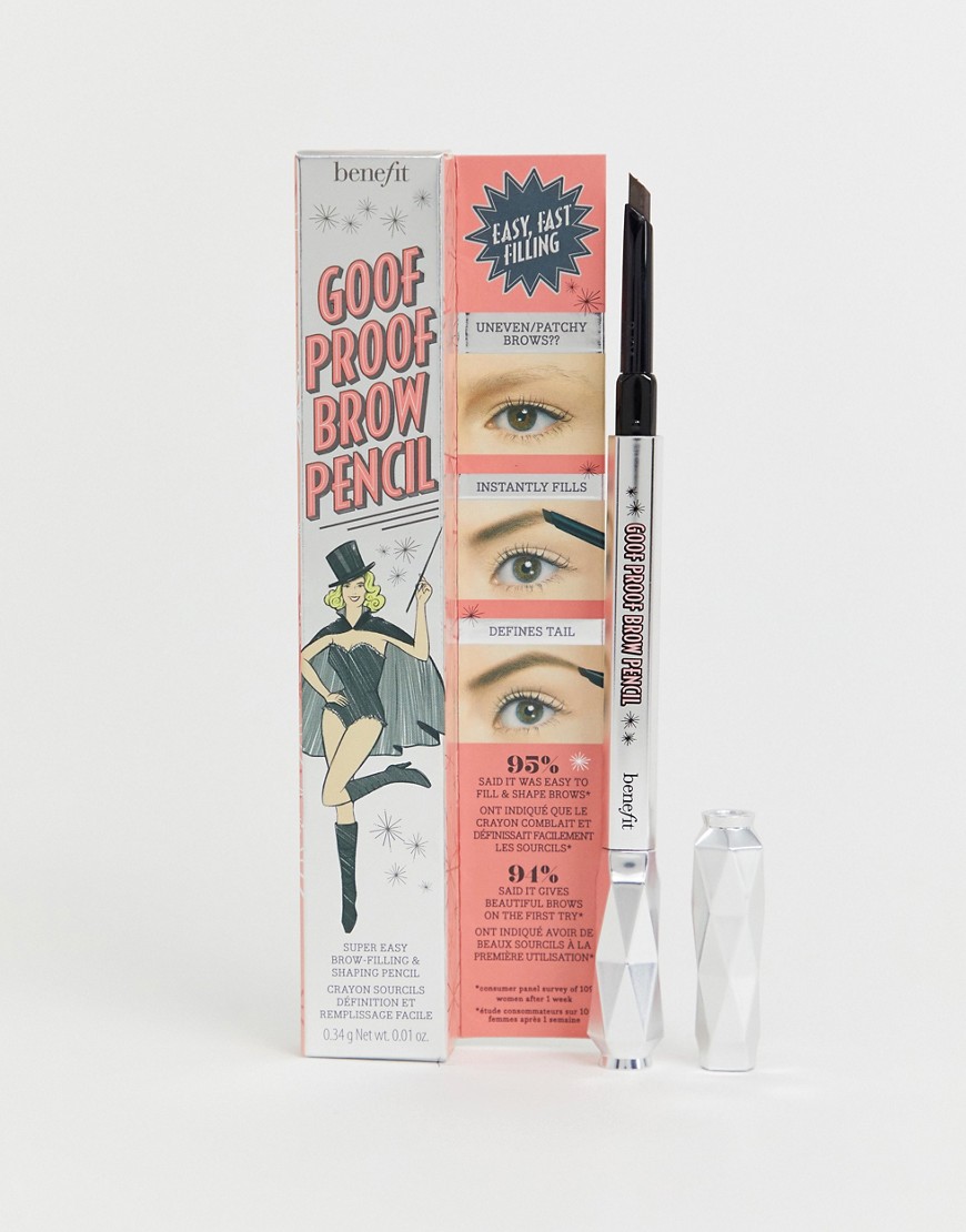Benefit Cosmetics Goof Proof Waterproof Easy Shape & Fill Eyebrow Pencil-brown In Black