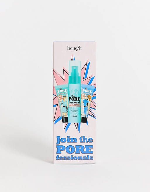 Benefit Join The Porefessionals Mattifying & Hydrating Face Primer and Setting Spray Trio Gift Set (worth £37.50)