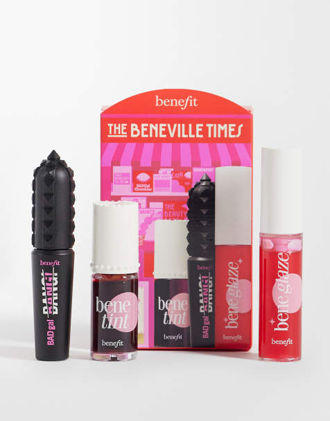 Benefit The Beneville Times, Benetint Lip Tint, Limited Edition Beneglaze Lip Gloss & Mascara Trio Gift Set - view 1