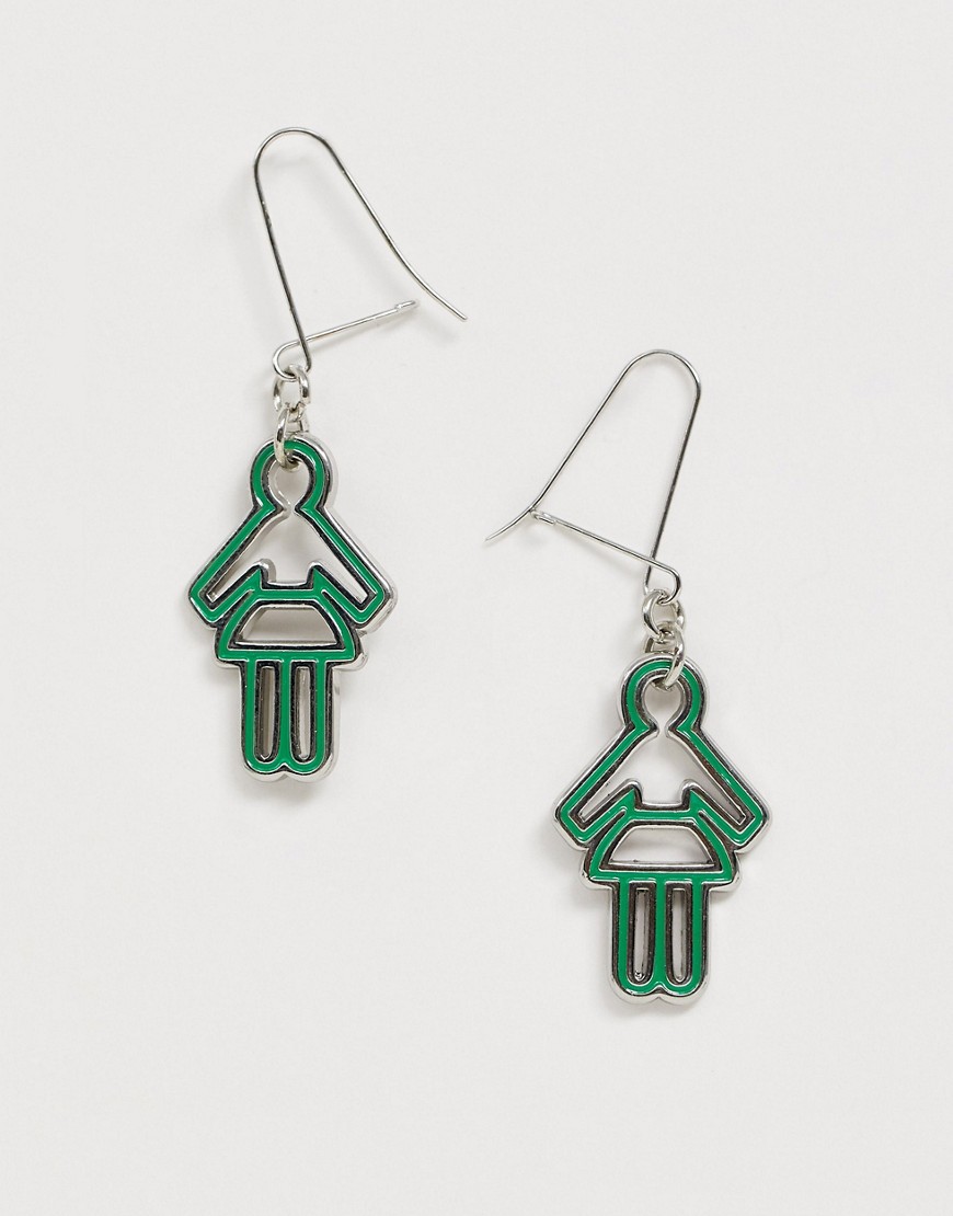 Benetton diversity collection earrings-Green