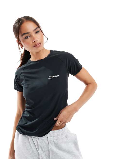 Berghaus 24 7 Crew Short Sleeve Tech Tee in black ASOS