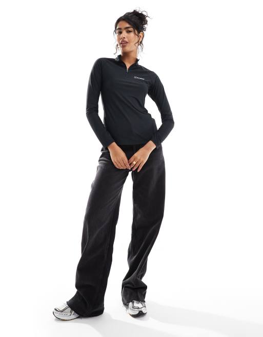 Berghaus 24/7 Half Zip Long Sleeve Tech Tee in black, 3 of 4