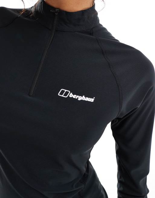 Berghaus 24/7 Half Zip Long Sleeve Tech Tee in black, 4 of 4