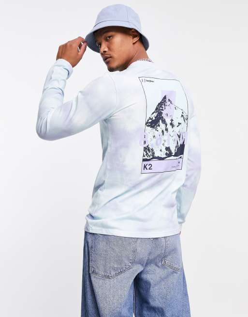 Berghaus - 8000's K2 - T-shirt a maniche lunghe, colore viola tie dye