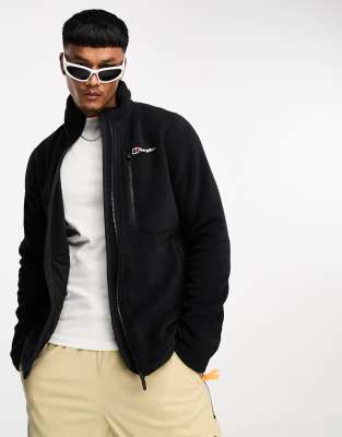 Berghaus activity polartec full zip jacket in black - view 1