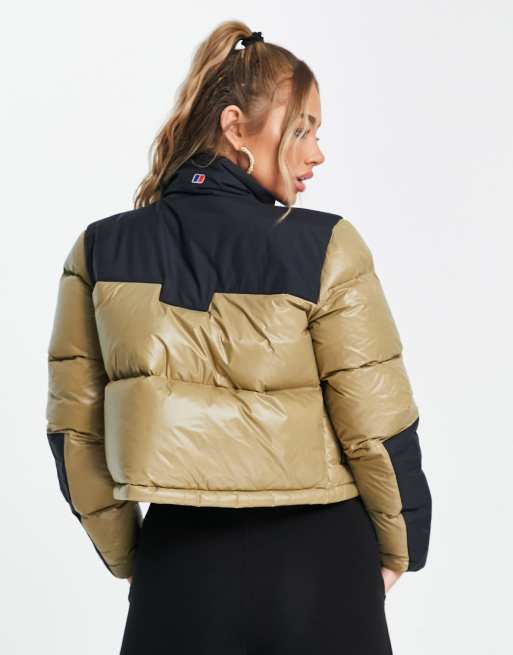 Berghaus Arkos Reflect cropped down jacket in stone