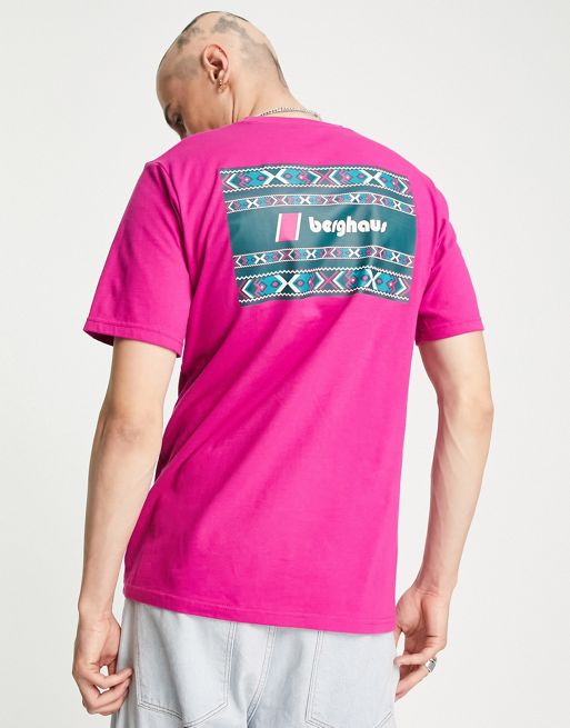Berghaus Aztec block t-shirt in pink