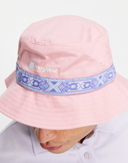 Berghaus Aztec bucket hat in pink