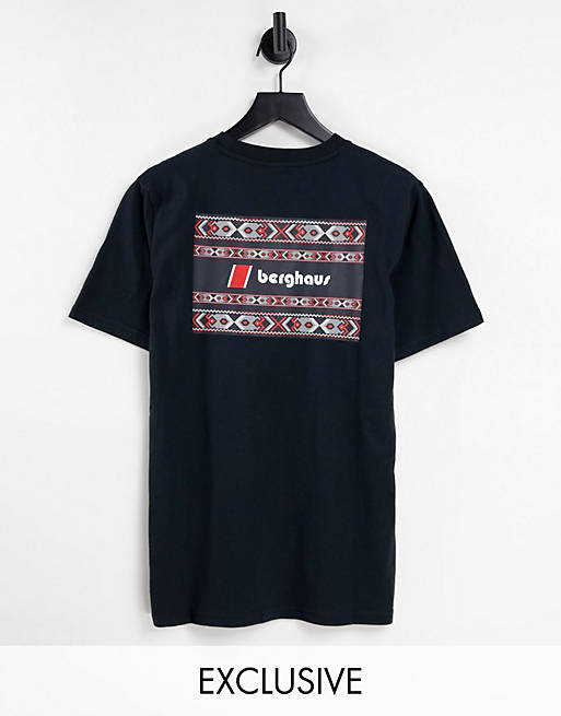 Berghaus Aztec t-shirt in black Exclusive at ASOS