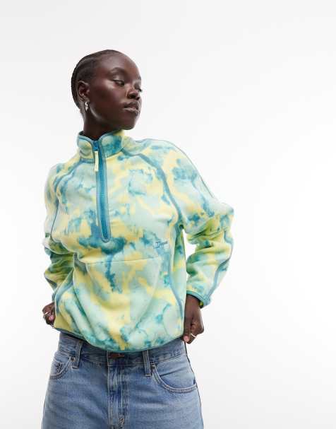 Berghaus Bamburgh half zip fleece in green/yellow - view 1