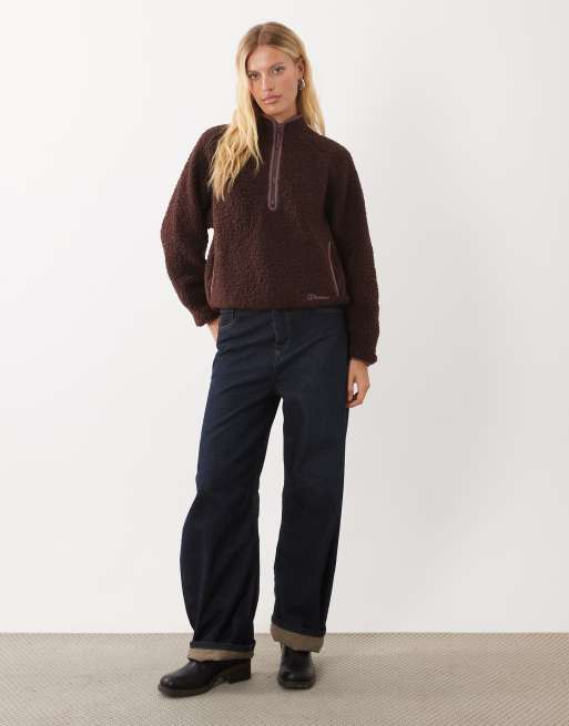 Berghaus Bamburgh half zip loft fleece in dark purple, 2 of 4