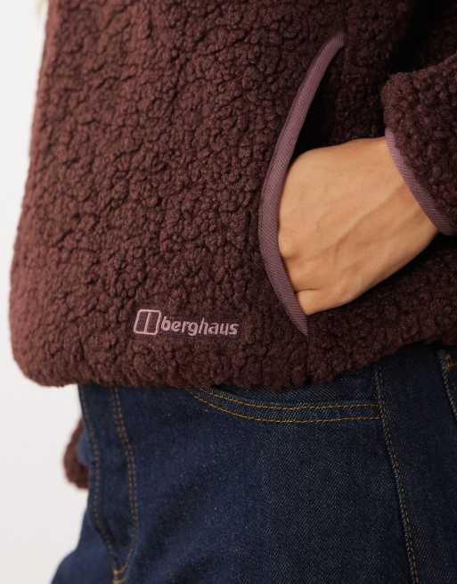 Berghaus Bamburgh half zip loft fleece in dark purple, 3 of 4
