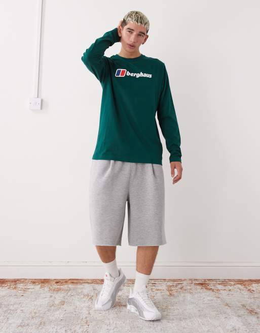 Berghaus Berghaus big logo long sleeve t-shirt in dark green, 2 of 5