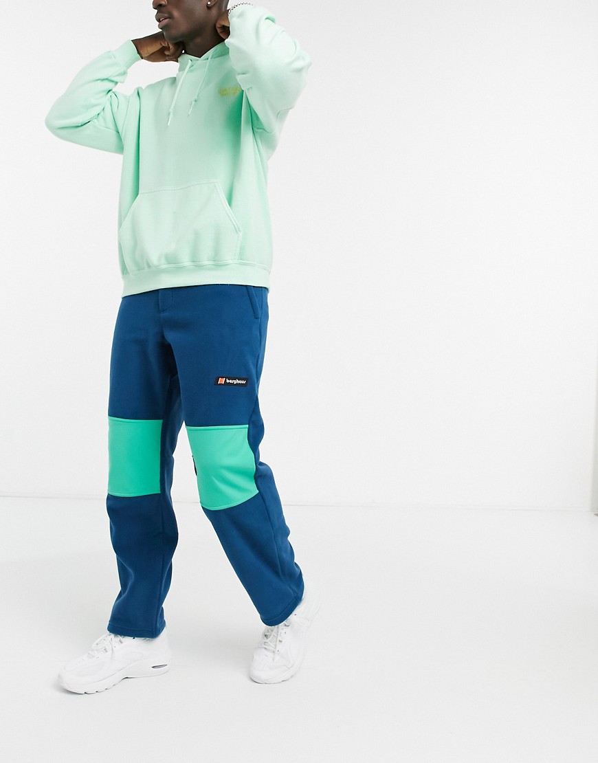 Berghaus – Blå/gröna mjukisbyxor i fleece-Marinblå