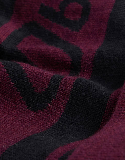 Berghaus Brand beanie in dark purple/black, 3 of 4