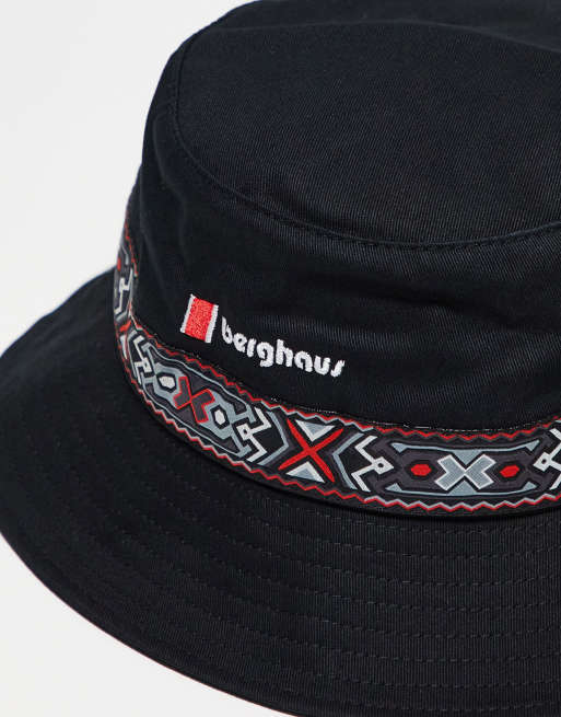 Berghaus - Bucket hat met azteken-band in zwart, 2 van 4