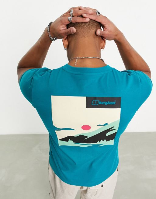 Berghaus Buttermere t-shirt with sun back print in teal