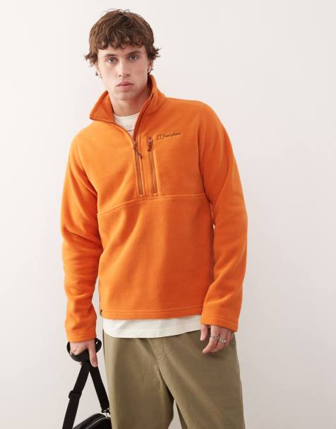 Berghaus Combination_clothing men's prism half zip polartec fleece in blazing fire - view 1