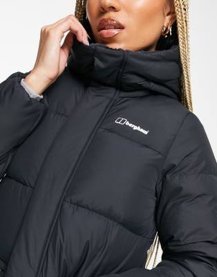 Berghaus Combust Reflect long water resistant insulated jacket in black