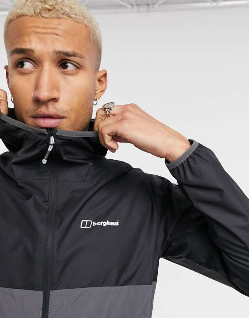 Berghaus – Corbeck – Czarna lekka wiatroszczelna kurtka, łatwa do zapakowania