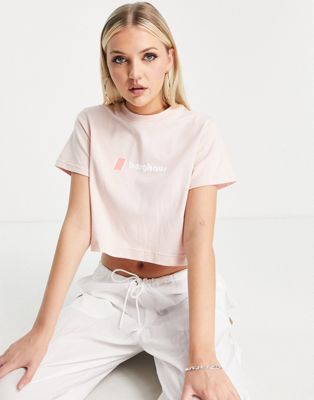 Berghaus cropped t-shirt in pink