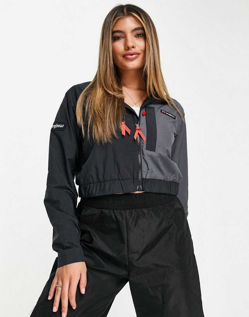 Berghaus cropped wind jacket in black - part of a set