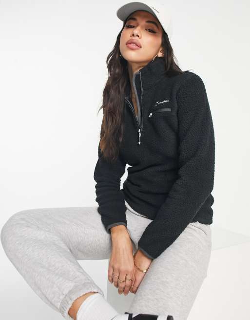 Berghaus - Darria - Polaire en sherpa à fermeture éclair partielle - Noir