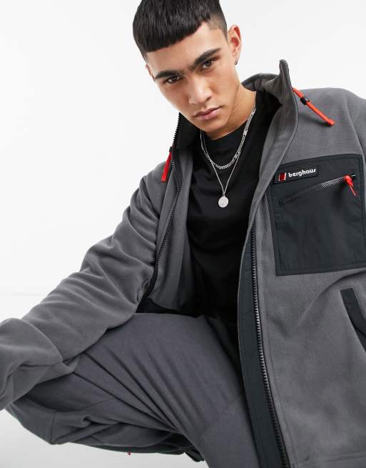 Berghaus – Dean Street – Ascent '91 – Svart fleecejacka i unisex-modell med dragkedja och retrostil